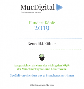 Urkunde für Benedikt Köhler